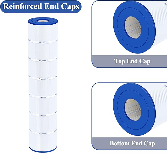 Cryspool® 07116 Filter Compatible with Jandy CL580, CV580, A0104100, R0357900, PJAN-145, C-7482, FC-0820, 145 Sq. Ft Pool Filter Cartridge, 4 Pack
