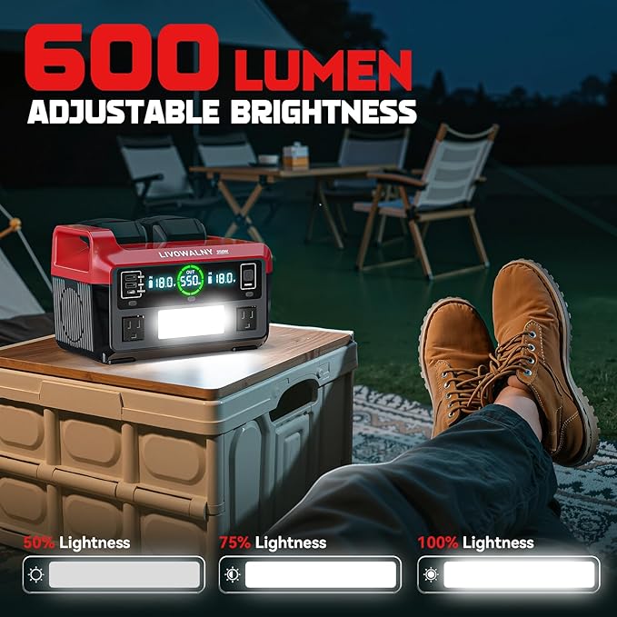 550W Power Station Compatible with Milwaukee: LIVOWALNY Portable Generator DC 18V to AC 110V, Pure Sine Wave Power Inverter Battery Adapter Phone Charger 2 USB-A & 1 Type-C & 2 AC Outlet (Tool Only)