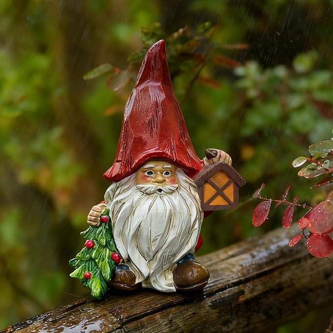 Garden gnome Statue Decoration, 6.4", for Indoor and Outdoor Home Balcony, Courtyard, and Lawn, Suitable for gnome and Gardening Enthusiasts, a Gift for mom, Women, or Birthday Present.