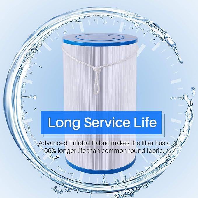 POOLPURE Spa Filter Replaces Watkins 303279, PFF42TC-P4, 5CH-37, 78460, FC-2402, Lifesmart, Freeflow, AquaTerra, Hydromaster, Grandmaster, Simplicity, Bermuda Hot Tub Filters 1PACK