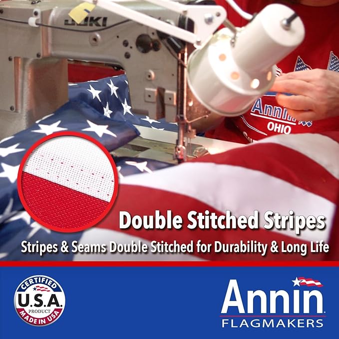 Annin Flagmakers (2710) Tough-Tex American Flag, Made in USA, 3 x 5 Feet, Polyester