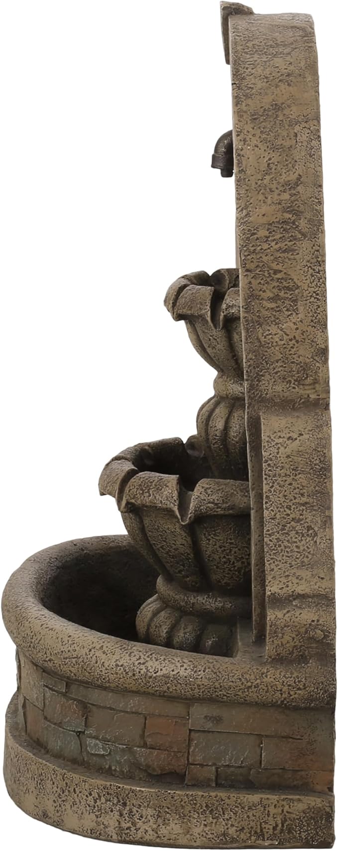 Merax 29" High Roman Tier Fountain, Outdoor Weather-Resistant Floor Fountain, Classic Design for Garden Patio Yard, Stone Gray