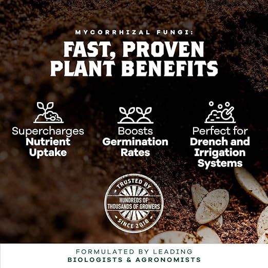 DYNOMYCO Spark WP Mycorrhizal Fungi, 6oz Wettable Powder – 3-In-1 Root Enhancer Amplifies Nutrient Uptake & Yield – Treats 38 Plants, Indoor/Outdoor Bio-Stimulant – Dissolves Fast in Seed Starter Soil