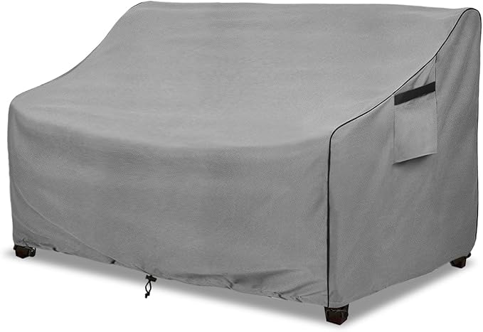 okcool Heavy Duty Patio Sofa Cover, 100% Waterproof 3-Seater Outdoor Sofa Cover Fits up to 76W x 32.5D x 33H Inches, Lawn Patio Furniture Covers,Grey