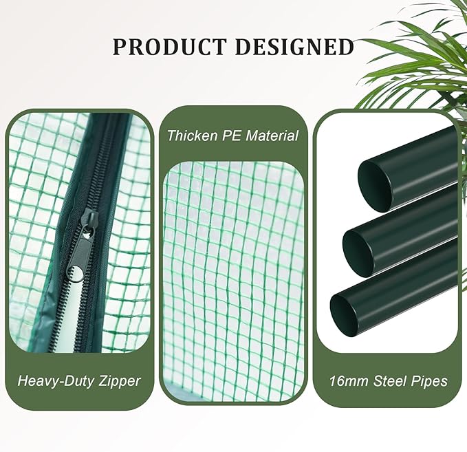 Greenhouse for Indoor Outdoor, Small Plastic Plant Green House 5-Tier Rack Stand Portable Greenhouses with Durable PE Cover for Seedling
