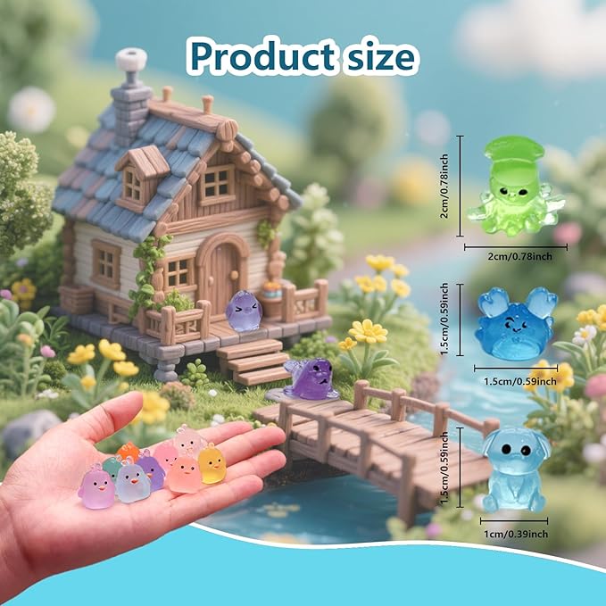 150/200 Mini Resin Animals Variety Pack Kit, 30 Types Tiny Resin Animals Figures, Hide Mini Figures Micro Landscape Ornaments Fairy Garden Accessories