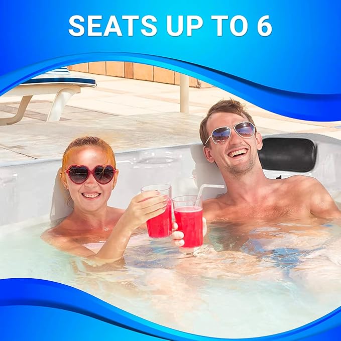 AquaLife Edgewater® 5-6 Person 28-Jet Acrylic Lounger Hot Tub with Ozonator
