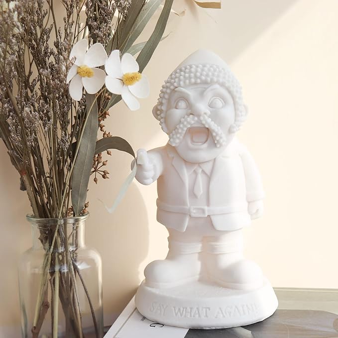 Unpainted Military Garden Gnomes, Say What Again! Funny War Gnome, DIY Paint Your Own Funny Army Gnomes, Resin Soldier Statue, Dwarf Gangster Statue, Statue for Indoor Outdoor Lawn Yard Decorations