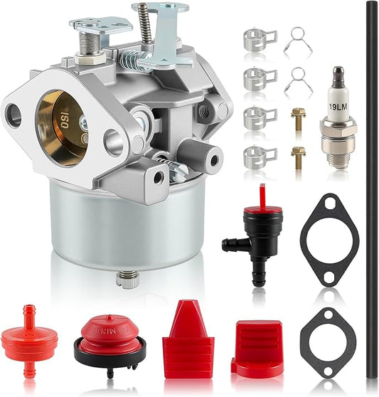 632325 Carburetor with Fuel Filter Fuel Line Compatible with Tecumseh 632325 HHM80 HM80 HM100 1072 Carb Snow Blower Carburetor Replacement
