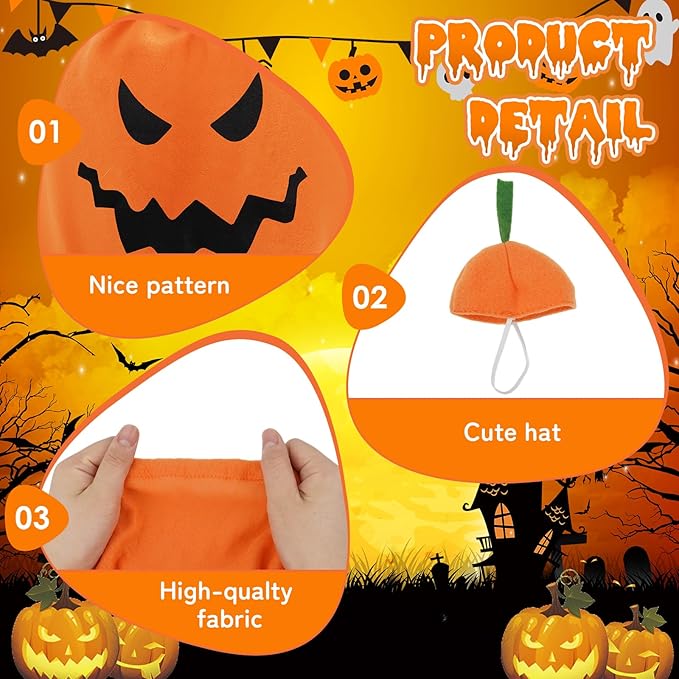 Halloween Goose Outfit,Pumpkin Goose Costume with Hat,Premium Soft Fabric Goose Outfit,Yard Silly Lawn Duck Shirt for 23'' Cement Porch Goose Duck Decorations,Outdoor Patio Yard Lawn Decoration