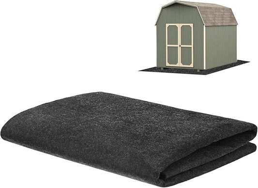 3 mm Thickened Outdoor Storage Shed Mat, 3x5 ft Waterproof Shed Flooring Mat for Patio Furniture Floor Protecting from Wear/Liquid/Dust/Oil, Non-Slip Felt Rubber Rug Pad [Grey]