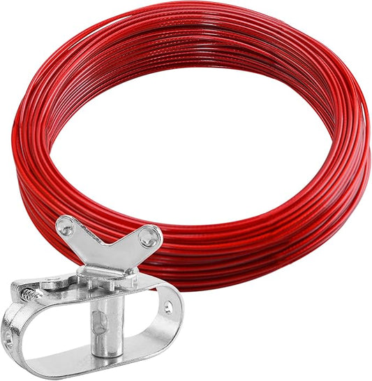 Pool Cover Cable and Winch Kit - 100 Feet Pool Cover Cable and Ratchet for Securing Above Ground Swimming Pool Winter Covers