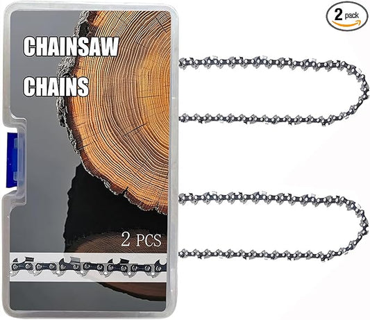 2PC 10 Inch Pole Saw Chains for Stihl MSA120 C-B, MSA160 C-B, MSA200 C-B, Replacement For Stihl 3670 005 0056 - Low Kickback Semi Chisel Chain -1/4" Pitch 56 Drive Links .043"Gauge