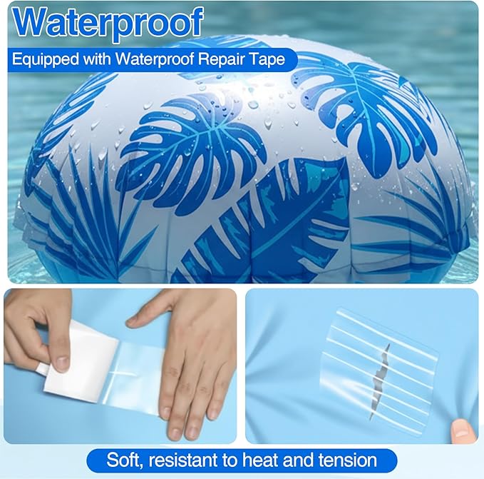 6pcs 4ft Pool Pillows for Above Ground Pools, Cover Balloon Winterizing Inflatable Air Pillow Float with Ropes PVC Ice Equalizer Closing Winter Swimming Ball Accessories