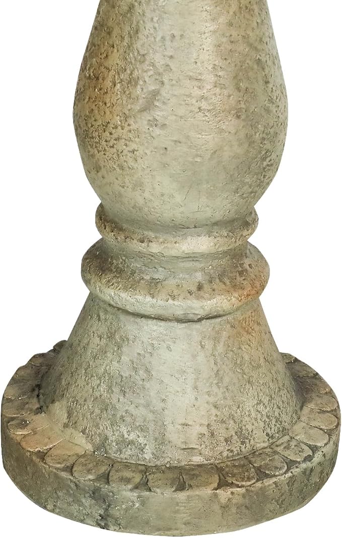 42.5" H Traditional Outdoor Water Fountain with Pineapple Finial – Classic Garden Décor with Flowing Cascade and Antique Stone Finish for Patios, Lawns, and Courtyards