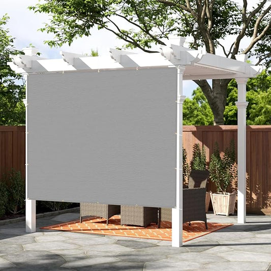 SUNNY GUARD Shade Cloth Custom Size 13x21 FT Sun Shade Screen Fabric Shade Cover Tarp with Grommets for Pergola Backyard Garden, Light Grey(We Customized)