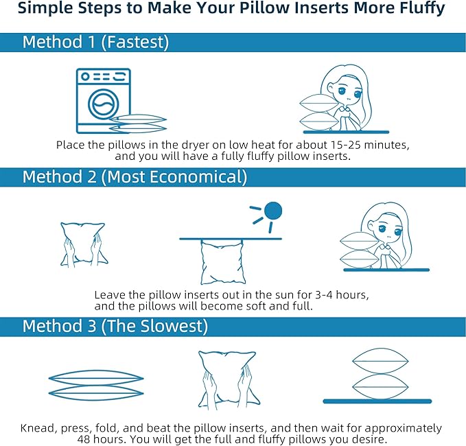 18 x 18 Outdoor Pillow Inserts Pack of 4 Patio Furniture Pillows Cushion Waterproof Square Throw Pillow Inserts Decorative Couch Pillow Inserts White Sofa Sham Cushion Stuffer