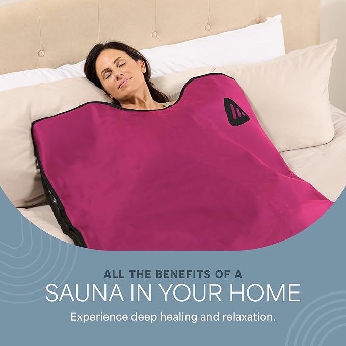 LifePro RejuvaWrap Far Infrared Sauna Blanket for Detox & Relaxation – Available in 5 Colors & 3 Models – Portable Sauna Blanket Infrared for Muscle Relief, Circulation & Recovery – 9 Heat Levels