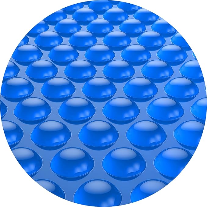 BigXwell Solar Pool Cover, 12Mil Round 18 Foot Solar Blanket for Above-Ground and In-Ground Pools, Swimming Pool, Blue 1200Series (Round 18 FT)