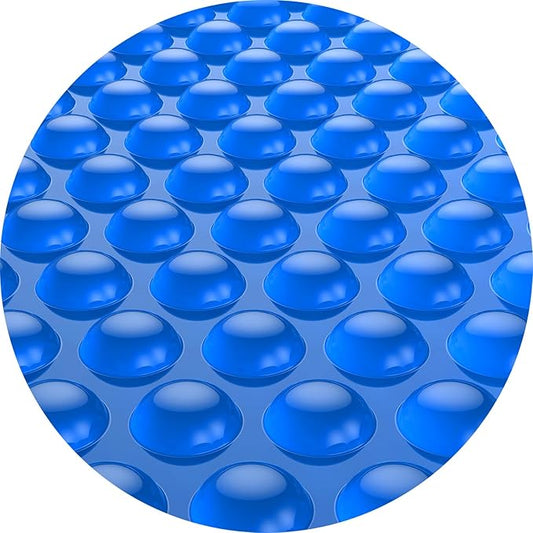 BigXwell Solar Pool Cover,16-mil Blue Round 15 Foot Pool Heaters In-Ground Pools, Heavy-Duty Insulating Pool Heater Cover, Heat Retaining Solar Blanket Cover for Swimmer