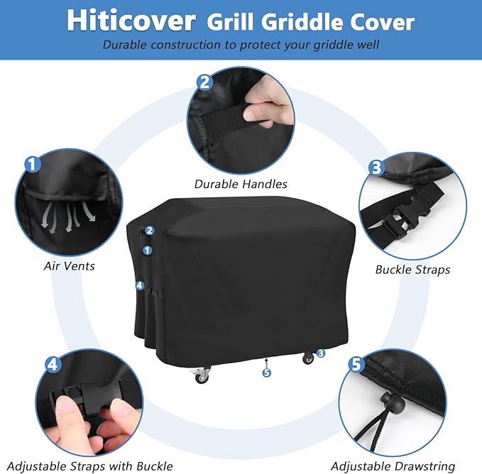 Grill Cover for Blackstone 28 Inch Model 1883 1924 2086 2146 2147 2199 2269 2270 2311 2325 2340 2435 Griddle, Outdoor Waterproof Weather Resistant BBQ Griddle Cover - 54 x 24 x 33 Inch