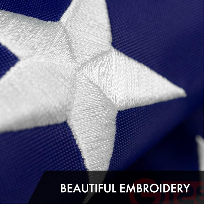 G128 Combo Pack: USA American Flag 3x5 Ft Embroidered Stars & South Carolina State Flag 3x5 Ft Embroidered