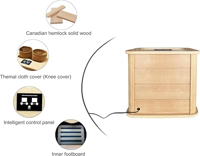 1 Person Infrared Sauna, Low EMF Infrared Saunas for Home, Hemlock Wooden Far Infrared Sauna Indoor, 1,200watt, Home Sauna Spa, with Bluetooth Speakers, LED Light, Smart Display