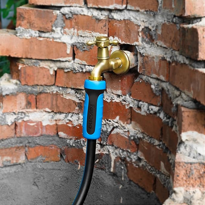 Fevone Garden Hose 55 ft., Lightweight Hybrid Water Hose, Flexible and Durable, Leak-Free Connections