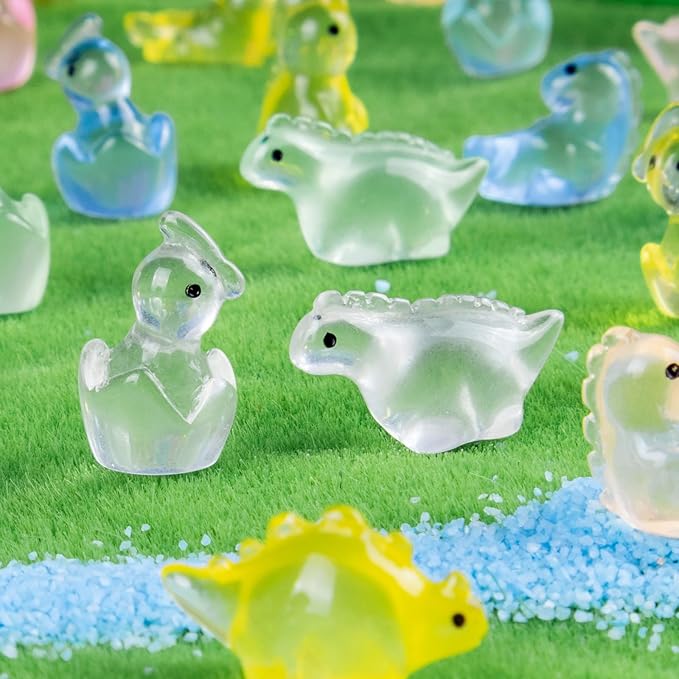 80 Pcs Mini Resin Dinosaur Variety Tiny Animals Figures Miniature Little Small Dinosaurs Figurines Bulk for Micro Fairy Garden Landscape Accessories Hide Crafts Decor