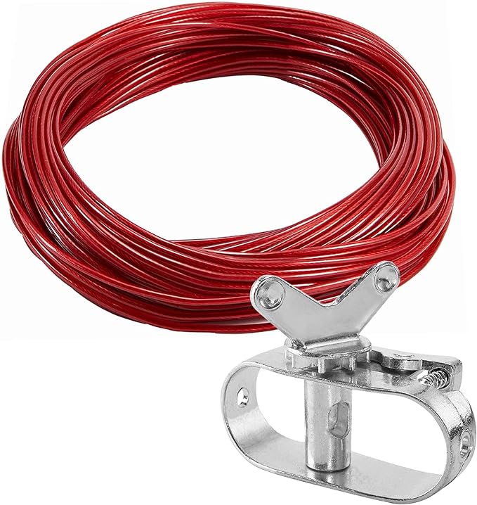 Pool Cover Cable and Winch - 100CW Heavy-Duty Pool Cover Cable and Ratchet for Securing Above Ground Swimming Pool Covers
