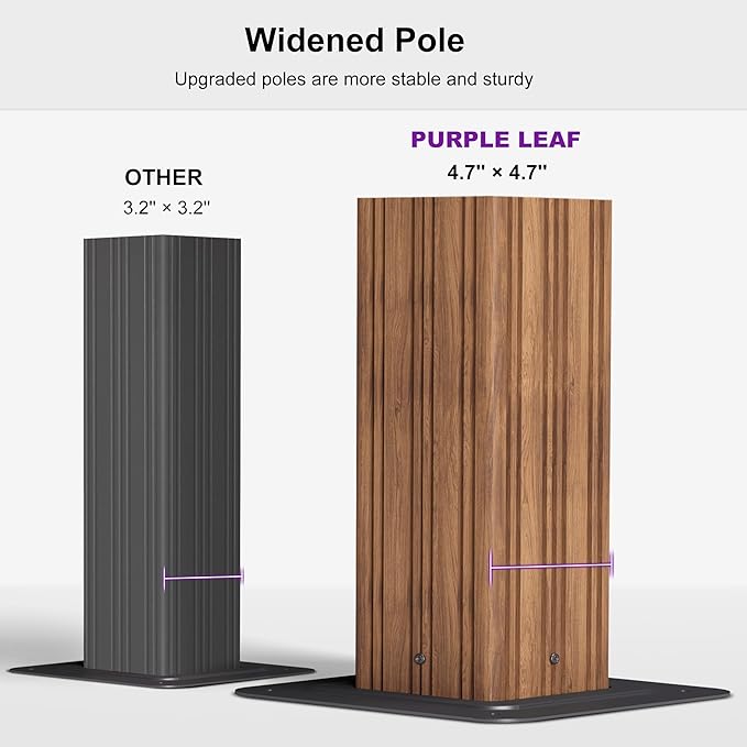 PURPLE LEAF 12' X 16' Outdoor Hardtop Gazebo for Patio Galvanized Steel Double Roof Permanent Canopy Aluminum Frame Pavilion Gazebo with Netting