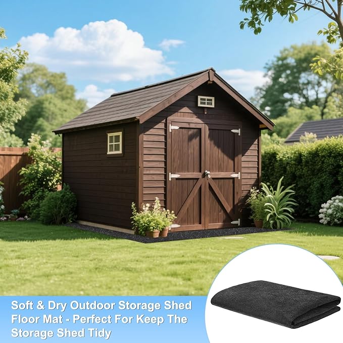 Outdoor Storage Shed Mat, 4 x 3 FT Garage Floor Mats with Reusable, Washable, Non Slip, Durable for Protects Garage Floors/Driveways/Entrance Doors/Deck [Gray]