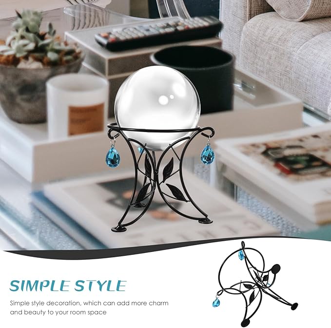 Yardwe Gazing Ball Stand, Metal Ball Stand Crystal Ball Stand Globe Stand Sphere Holder Glass Bowl Ring Metal Egg Stands (5" Diameter)