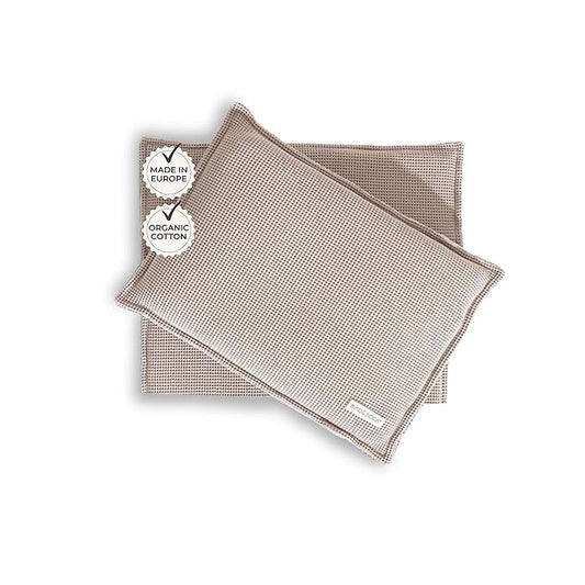 SAUNASOFA™ Sauna Mat & Pillow Set – 1 person sauna seat cushion and pillow for infrared and finnish sauna – heat-resistant sauna kit in taupe