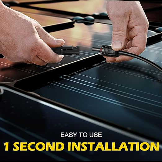 16Ft SolarCable SolarExtension Cable,10AWGSolar Panel ExtensionCable with Female and Male Connectors,Waterproof SolarExtension Cable Kit