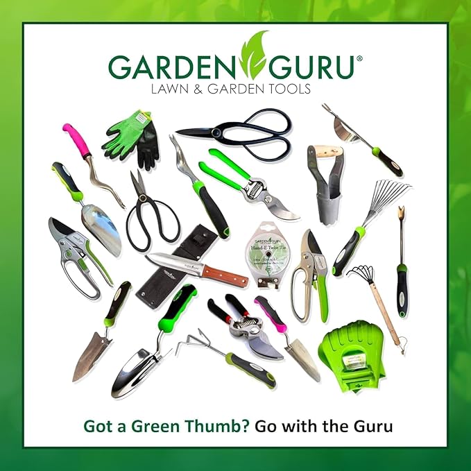 Garden Guru Hand Weeder Fork Tool – Rust Resistant High Carbon Steel – Ergonomic Handle – Great for Planting, Spreading Mulch, Weeding, Loosening & Transplanting Soil (2 Pack)