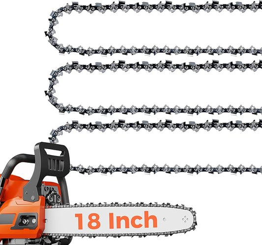 18 Inch Chainsaw Chain .325" Pitch .063" Gauge 68 Drive Links Fits Stihl MS250, MS251, MS251c, MS 250 251 251c, 26 rm3 68 Replacement (3 Packs) (22YO-6)