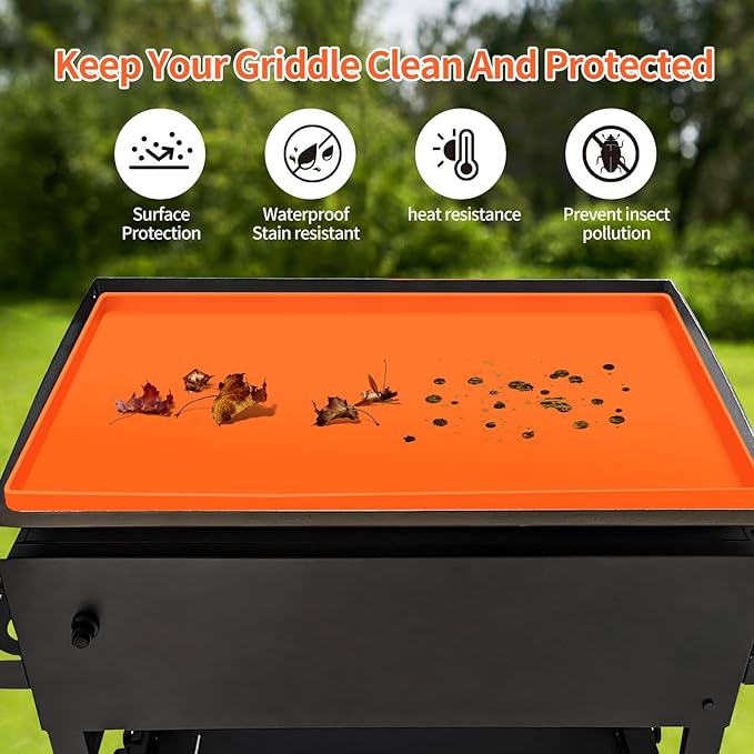 Protective Griddle Cover Mat for Blackstone 22 Inch Griddle Accessories - Full Wrap-Around Protection Silicone Mat for Griddle - Food Grade Silicone Grill mats for Outdoor Grill
