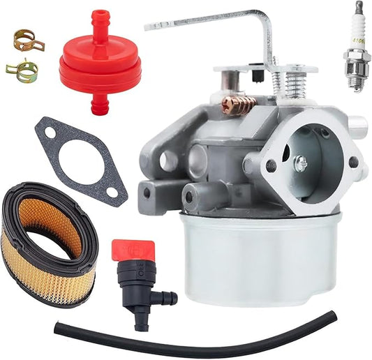 640152 Carburetor for Tecumseh 640023 640152A 640051 640140 640260B HM80 HM90 HM100 8-10 HP Engine Snow Blower with 33268 Air Filter Spark Plug kit