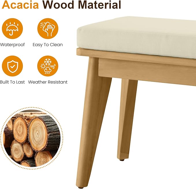 Acacia Wood Outdoor Dining Set