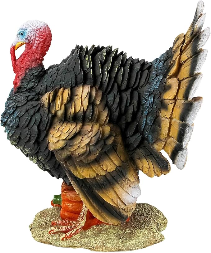 Design Toscano QM2373100 North American Turkey Statue,full color,Small
