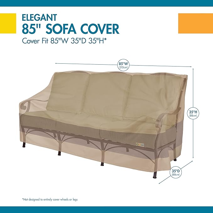 Duckcovers Elegant Waterproof 87 Inch Patio Sofa Cover, Patio Furniture Covers