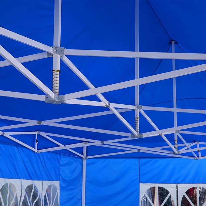 COBIZI 13x26 Pop Up Canopy with 6 Sidewall,Heavy Duty Canopy UPF 50+ All Season Wind Waterproof Commercial Outdoor Wedding Party Tents for Parties Canopy Gazebo with Roller Bag(13 x 26 ft White)