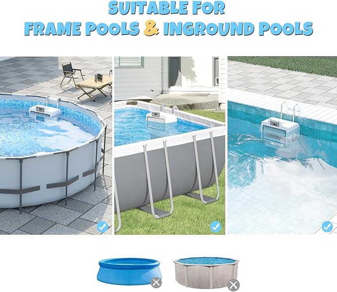 Swimming Pool Current Machine, 1500GPM Powerful Above Ground Pool Wave Maker for Exercise & Fun - 9-Speed Adjustable Swim Current Generator for Above Frame Pools, Pool Accessories, 110V