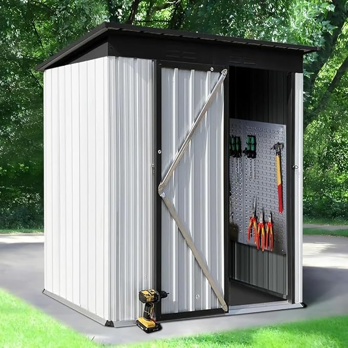 Outdoor Metal Storage Shed with Lock