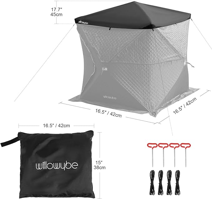 WILLOWYBE Portale Outdoor Sauna Set with Sauna Tent, Sauna Wood Stove, Cover Protection for Dry Sauna, Cooking for Family and Friends