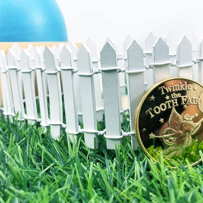 Miniature Fairy Garden Fence 35 Inches,Fairy Garden Accessories Outdoor Wood Picket Fence,DIY Flowerpot Decoration DIY Wood Picket Fence, Miniature Decoration Mini Ornament for Dollhouse