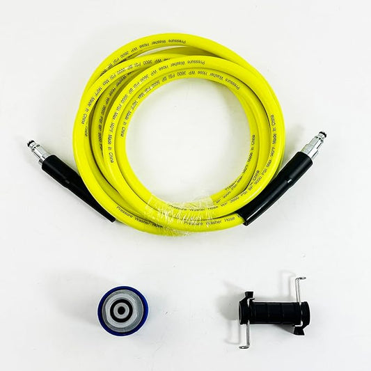 5800PSI/400Bar Ultra Flexible Pressure Washer Hose for Bosch Home Cleaning, 5M-30M High Pressure Extension Tube with Quick-Connect Adapter,(Red/Blue/Yellow/Green/Grey/Orange/Light Blue)(Yellow,50FT)
