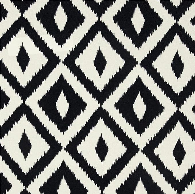 RSH DECOR Deep Seating Cushion with Pillow Back | 24” x 26” Seat | Water and Fade-Resistant Spun Fabric | Outdoor Chair Cushion Set for Patio Furniture | Black White Aztec