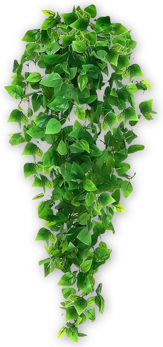 2 Pack Artificial Hanging Ivy Plants (3.6ft) - Fake Vine Greenery for Indoor/Outdoor Decor, Wedding & Photography - No Basket Included